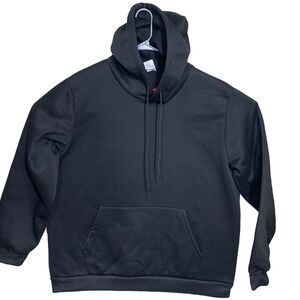 NEW Men’s Black Pullover Hoodie XXL  2XL Fleece Lined Heavyweight Sweatshirt